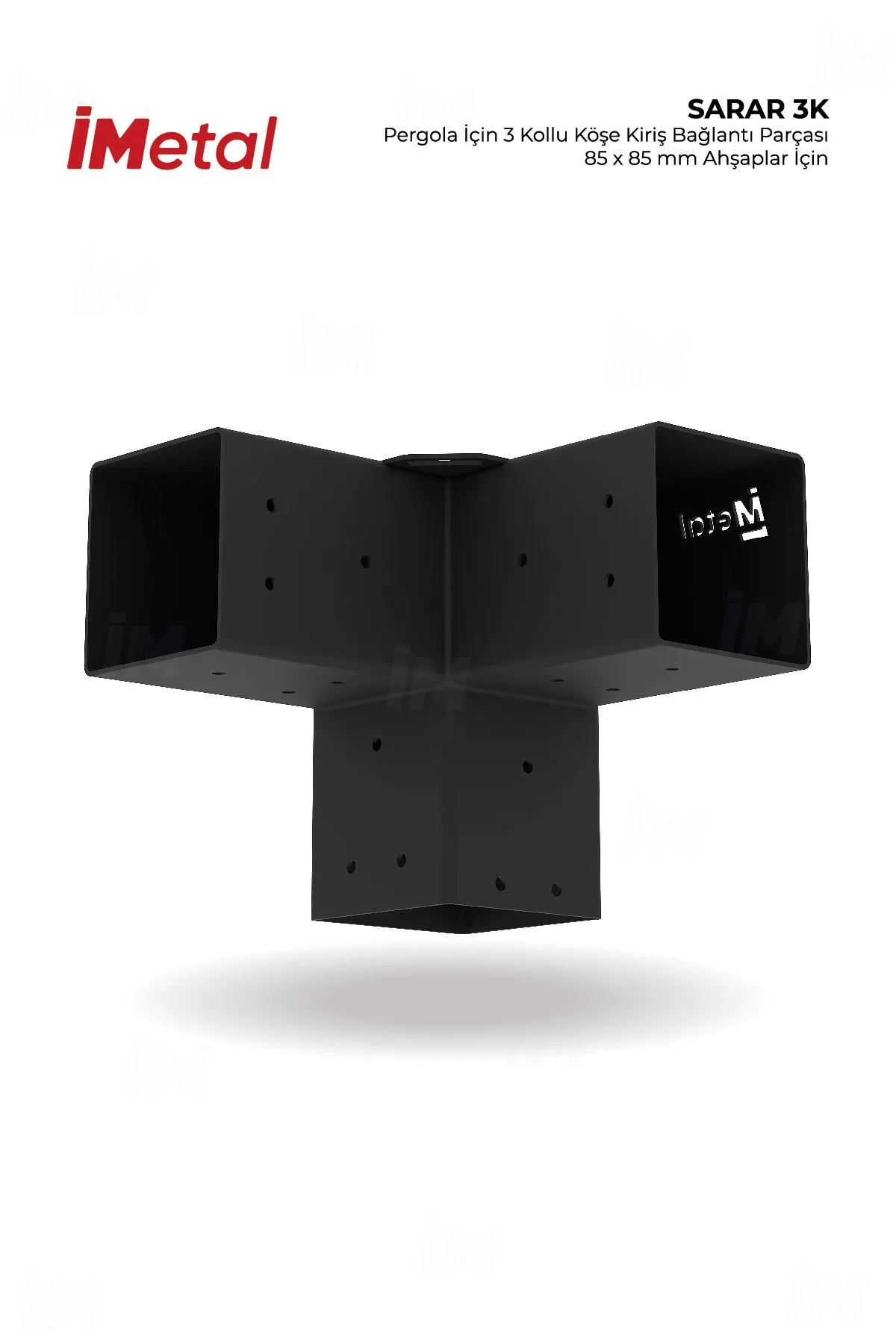 Sarar 3 Yollu Köşe Bağlantı Braketi 90x90 mm Kereste için - 2