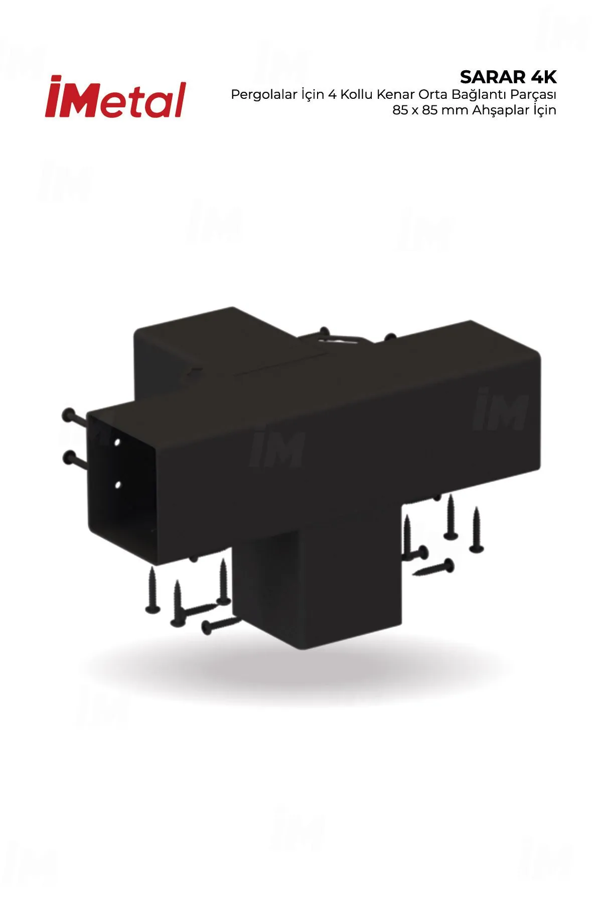 Sarar 4 Yollu Orta Uzatma Bağlantı Braketi 90x90mm Kereste için - 1