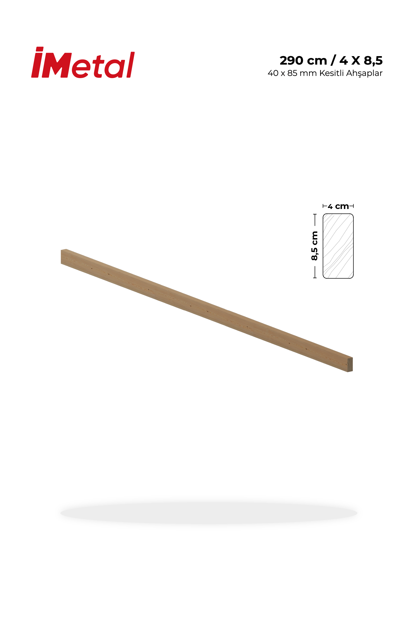 40 X 90 mm Kesitli 290 cm Boyda Ahşap Ladin Kiriş - 1