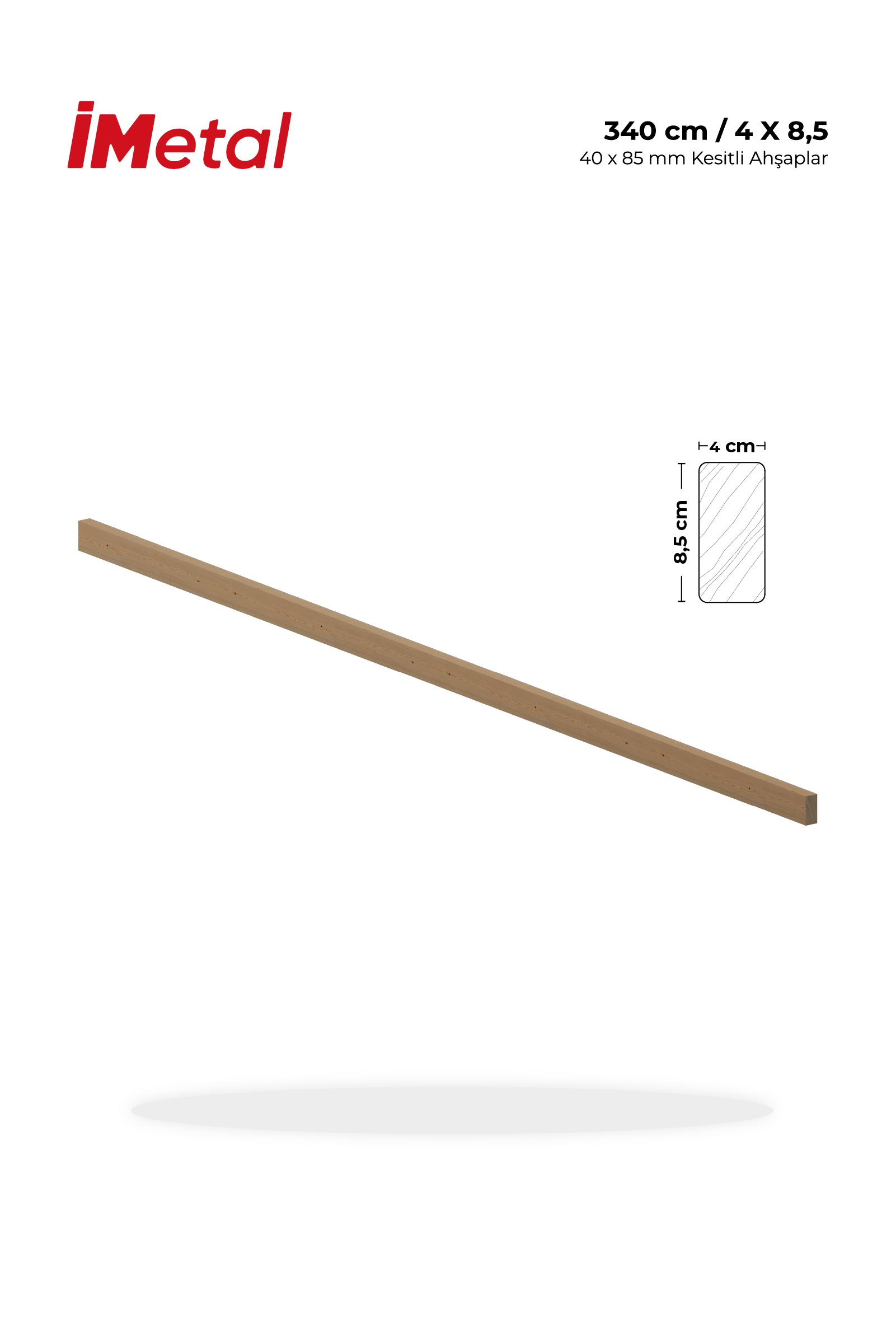 40 X 90 mm Kesitli 340 cm Boyda Ahşap Ladin Kiriş - 1