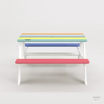 Panter Junıor, çocukların bahçede bir piknik masası, odasında ise yaratıcı bir çalışma ve etkinlik istasyonu olarak kullanabileceği çok yönlü bir tasarımdır - Galeri