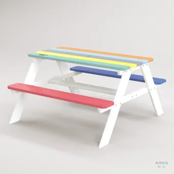 Panter Junıor, çocukların bahçede bir piknik masası, odasında ise yaratıcı bir çalışma ve etkinlik istasyonu olarak kullanabileceği çok yönlü bir tasarımdır - Galeri