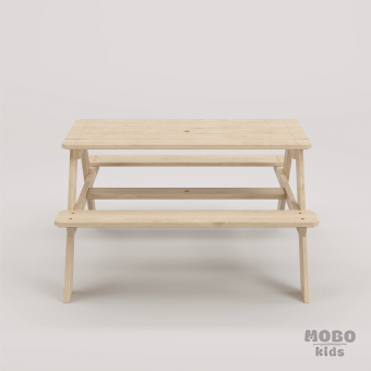 Bahçe Bankı Masif Ahşap 4 Çocuk Kapasiteli Piknik ve Bahçe Masası - Galeri