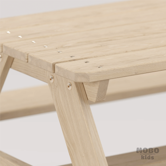Bahçe Bankı Masif Ahşap 4 Çocuk Kapasiteli Piknik ve Bahçe Masası - Galeri