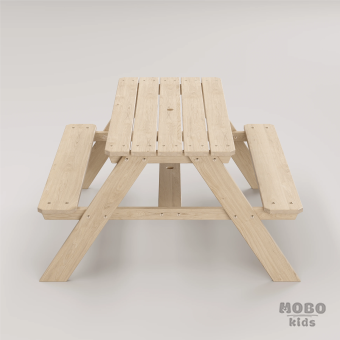 Bahçe Bankı Masif Ahşap 4 Çocuk Kapasiteli Piknik ve Bahçe Masası - Galeri