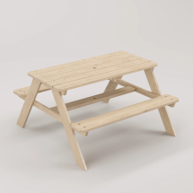 Bahçe Bankı Masif Ahşap 4 Çocuk Kapasiteli Piknik ve Bahçe Masası