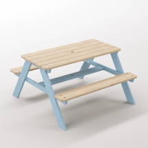 6-12 yaş grubuna uygun Yaratıcı Aktivite ve Hobi Masası birinci sınıf masif ahşaptan üretilmiş, 4 çocuk kapasiteli; ilkokul, çalışma odası ve etkinlik alanları için yüksek dayanımlı ergonomik aktivite istasyonu - Gökmavi Seçeneği