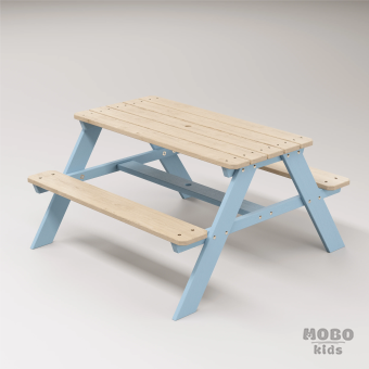 6-12 yaş grubuna uygun Yaratıcı Aktivite ve Hobi Masası birinci sınıf masif ahşaptan üretilmiş, 4 çocuk kapasiteli; ilkokul, çalışma odası ve etkinlik alanları için yüksek dayanımlı ergonomik aktivite istasyonu - Gökmavi - Görsel 2