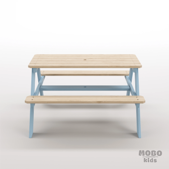 6-12 yaş grubuna uygun Yaratıcı Aktivite ve Hobi Masası birinci sınıf masif ahşaptan üretilmiş, 4 çocuk kapasiteli; ilkokul, çalışma odası ve etkinlik alanları için yüksek dayanımlı ergonomik aktivite istasyonu - Gökmavi - Görsel 5