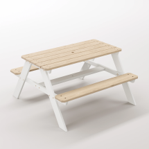 6-12 yaş grubuna uygun Yaratıcı Aktivite ve Hobi Masası birinci sınıf masif ahşaptan üretilmiş, 4 çocuk kapasiteli; ilkokul, çalışma odası ve etkinlik alanları için yüksek dayanımlı ergonomik aktivite istasyonu - Kar Beyaz Seçeneği