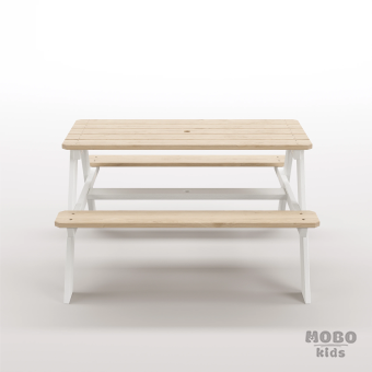 6-12 yaş grubuna uygun Yaratıcı Aktivite ve Hobi Masası birinci sınıf masif ahşaptan üretilmiş, 4 çocuk kapasiteli; ilkokul, çalışma odası ve etkinlik alanları için yüksek dayanımlı ergonomik aktivite istasyonu - Kar Beyaz - Görsel 5