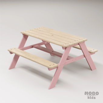 6-12 yaş grubuna uygun Yaratıcı Aktivite ve Hobi Masası birinci sınıf masif ahşaptan üretilmiş, 4 çocuk kapasiteli; ilkokul, çalışma odası ve etkinlik alanları için yüksek dayanımlı ergonomik aktivite istasyonu - Masal Pembe - Görsel 2