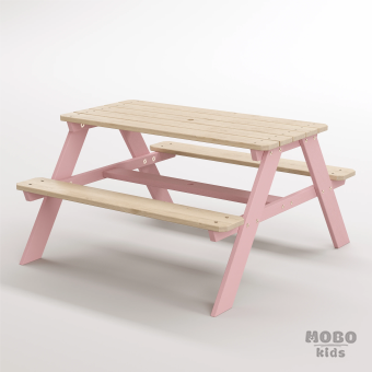 6-12 yaş grubuna uygun Yaratıcı Aktivite ve Hobi Masası birinci sınıf masif ahşaptan üretilmiş, 4 çocuk kapasiteli; ilkokul, çalışma odası ve etkinlik alanları için yüksek dayanımlı ergonomik aktivite istasyonu - Masal Pembe - Görsel 3