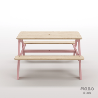 6-12 yaş grubuna uygun Yaratıcı Aktivite ve Hobi Masası birinci sınıf masif ahşaptan üretilmiş, 4 çocuk kapasiteli; ilkokul, çalışma odası ve etkinlik alanları için yüksek dayanımlı ergonomik aktivite istasyonu - Masal Pembe - Görsel 4