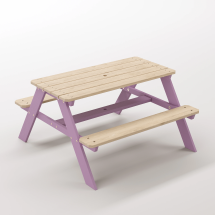 6-12 yaş grubuna uygun Yaratıcı Aktivite ve Hobi Masası birinci sınıf masif ahşaptan üretilmiş, 4 çocuk kapasiteli; ilkokul, çalışma odası ve etkinlik alanları için yüksek dayanımlı ergonomik aktivite istasyonu - Menekşe Moru Seçeneği