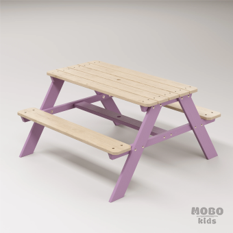 6-12 yaş grubuna uygun Yaratıcı Aktivite ve Hobi Masası birinci sınıf masif ahşaptan üretilmiş, 4 çocuk kapasiteli; ilkokul, çalışma odası ve etkinlik alanları için yüksek dayanımlı ergonomik aktivite istasyonu - Menekşe Moru - Görsel 2