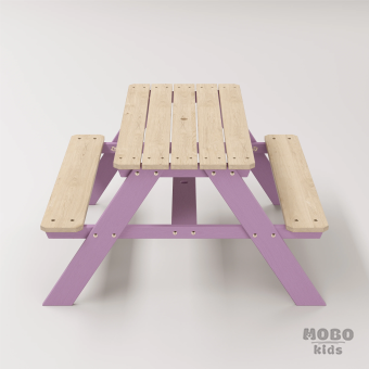 6-12 yaş grubuna uygun Yaratıcı Aktivite ve Hobi Masası birinci sınıf masif ahşaptan üretilmiş, 4 çocuk kapasiteli; ilkokul, çalışma odası ve etkinlik alanları için yüksek dayanımlı ergonomik aktivite istasyonu - Menekşe Moru - Görsel 4