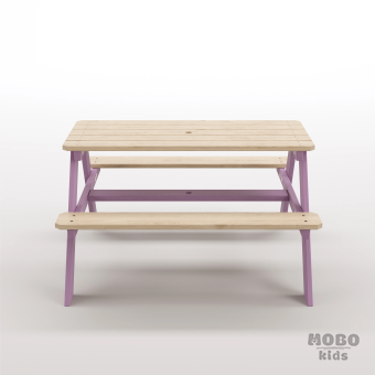 6-12 yaş grubuna uygun Yaratıcı Aktivite ve Hobi Masası birinci sınıf masif ahşaptan üretilmiş, 4 çocuk kapasiteli; ilkokul, çalışma odası ve etkinlik alanları için yüksek dayanımlı ergonomik aktivite istasyonu - Menekşe Moru - Görsel 5