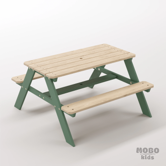 Panter Junior Orman Yeşili Ahşap Çocuk Takımı - Okul Bahçesi ve Dış Mekan Etkinlik Grubu