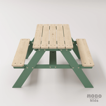 6-12 yaş grubuna uygun Yaratıcı Aktivite ve Hobi Masası birinci sınıf masif ahşaptan üretilmiş, 4 çocuk kapasiteli; ilkokul, çalışma odası ve etkinlik alanları için yüksek dayanımlı ergonomik aktivite istasyonu - Orman Yeşili - Görsel 4