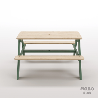 6-12 yaş grubuna uygun Yaratıcı Aktivite ve Hobi Masası birinci sınıf masif ahşaptan üretilmiş, 4 çocuk kapasiteli; ilkokul, çalışma odası ve etkinlik alanları için yüksek dayanımlı ergonomik aktivite istasyonu - Orman Yeşili - Görsel 5