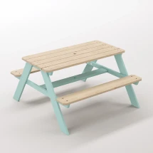 6-12 yaş grubuna uygun Yaratıcı Aktivite ve Hobi Masası birinci sınıf masif ahşaptan üretilmiş, 4 çocuk kapasiteli; ilkokul, çalışma odası ve etkinlik alanları için yüksek dayanımlı ergonomik aktivite istasyonu