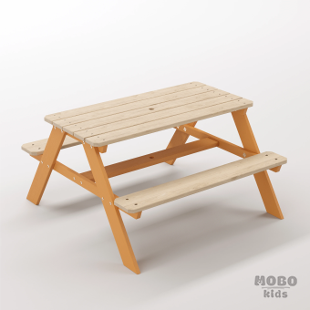 Panter Junior Turuncu Ahşap Çocuk Mobilyası - Renkli Etkinlik Alanı Masası