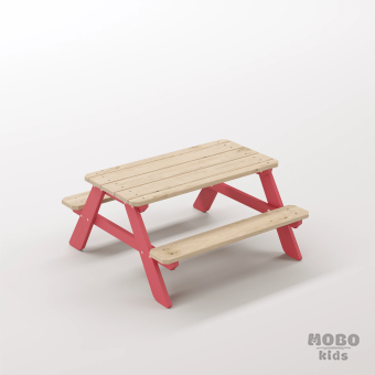 Panter Micro Gül Kırmızı Ahşap Aktivite Masası - Neşeli Oyun ve Öğrenme Alanı