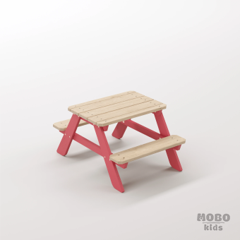 Panter Micro Gül Kırmızı İlk Adım Ahşap Oyun Masası - Kreş ve Montessori Aktivite Seti