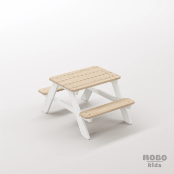 Panter Micro Kar Beyazı Modern Çocuk Masası - Minimalist Montessori Odası Ve Kreş Oyun Seti