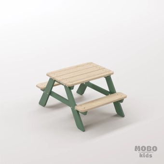 Panter Micro Orman Yeşili Doğa Dostu Çocuk Masası - Kreş Bahçesi Ve Ev İçi Doğal Oyun Alanı