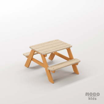 Panter Micro Turuncu Çocuk Ev İçi Oyun Masası - Eğitici Kreş Tipi Ahşap Etkinlik Grubu