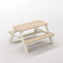 4-10 yaş grubuna uygun, birinci sınıf masif ahşaptan üretilmiş, 4 çocuk kapasiteli; anaokulu, oyun alanı ve balkon setleri için yüksek dayanımlı doğal ahşap keşif üssü. - Bej Seçeneği