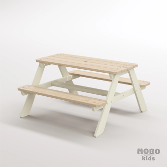 4-10 yaş grubuna uygun, birinci sınıf masif ahşaptan üretilmiş, 4 çocuk kapasiteli; anaokulu, oyun alanı ve balkon setleri için yüksek dayanımlı doğal ahşap keşif üssü. - Bej - Görsel 2