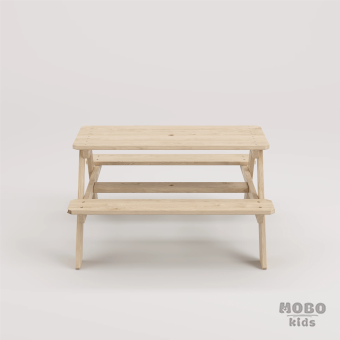 Bahçe Bankı Masif Ahşap 4 Çocuk Kapasiteli Piknik ve Bahçe Masası - Galeri