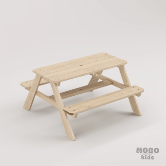 Bahçe Bankı Masif Ahşap 4 Çocuk Kapasiteli Piknik ve Bahçe Masası