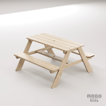 Bahçe Bankı Masif Ahşap 4 Çocuk Kapasiteli Piknik ve Bahçe Masası - Galeri