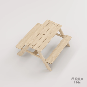 Bahçe Bankı Masif Ahşap 4 Çocuk Kapasiteli Piknik ve Bahçe Masası - Galeri