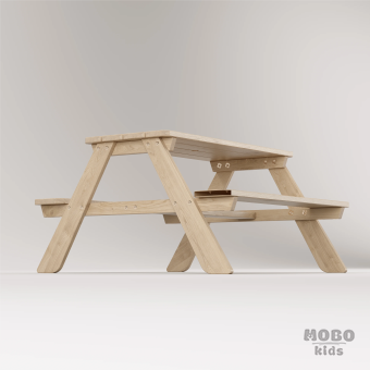 Bahçe Bankı Masif Ahşap 4 Çocuk Kapasiteli Piknik ve Bahçe Masası - Galeri