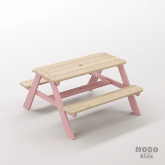 Panter Tiny Masal Pembe Şık Çocuk Balkon Mobilyası - Anaokulu Sanat ve Oyun Alanı Masası