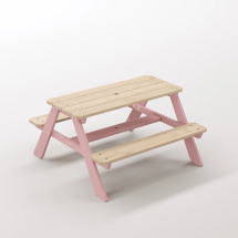 4-10 yaş grubuna uygun, birinci sınıf masif ahşaptan üretilmiş, 4 çocuk kapasiteli; anaokulu, oyun alanı ve balkon setleri için yüksek dayanımlı doğal ahşap keşif üssü. - Masal Pembe Seçeneği