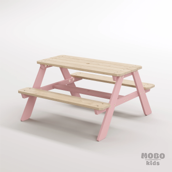 4-10 yaş grubuna uygun, birinci sınıf masif ahşaptan üretilmiş, 4 çocuk kapasiteli; anaokulu, oyun alanı ve balkon setleri için yüksek dayanımlı doğal ahşap keşif üssü. - Masal Pembe - Görsel 2