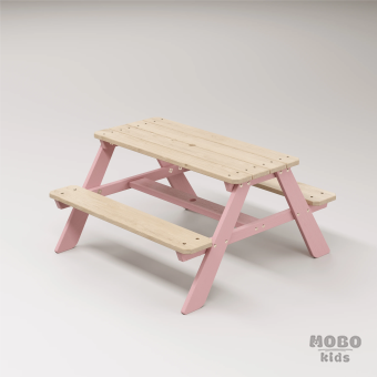 4-10 yaş grubuna uygun, birinci sınıf masif ahşaptan üretilmiş, 4 çocuk kapasiteli; anaokulu, oyun alanı ve balkon setleri için yüksek dayanımlı doğal ahşap keşif üssü. - Masal Pembe - Görsel 3