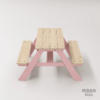 4-10 yaş grubuna uygun, birinci sınıf masif ahşaptan üretilmiş, 4 çocuk kapasiteli; anaokulu, oyun alanı ve balkon setleri için yüksek dayanımlı doğal ahşap keşif üssü. - Masal Pembe - Görsel 4
