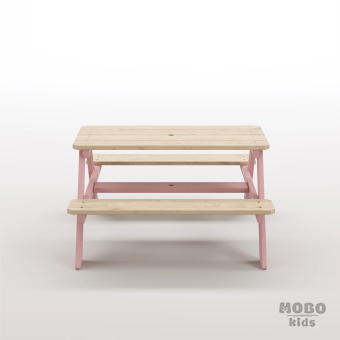 4-10 yaş grubuna uygun, birinci sınıf masif ahşaptan üretilmiş, 4 çocuk kapasiteli; anaokulu, oyun alanı ve balkon setleri için yüksek dayanımlı doğal ahşap keşif üssü. - Masal Pembe - Görsel 5