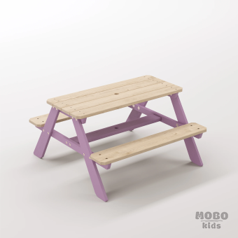 Panter Tiny Menekşe Moru Dayanıklı Çocuk Masası - Temalı Oyun Alanları İçin Renkli Ahşap Set