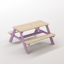 4-10 yaş grubuna uygun, birinci sınıf masif ahşaptan üretilmiş, 4 çocuk kapasiteli; anaokulu, oyun alanı ve balkon setleri için yüksek dayanımlı doğal ahşap keşif üssü. - Menekşe Moru Seçeneği