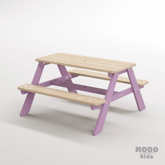 4-10 yaş grubuna uygun, birinci sınıf masif ahşaptan üretilmiş, 4 çocuk kapasiteli; anaokulu, oyun alanı ve balkon setleri için yüksek dayanımlı doğal ahşap keşif üssü. - Menekşe Moru - Görsel 2