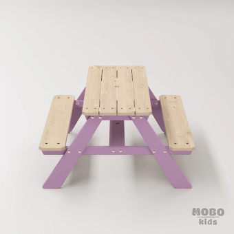 4-10 yaş grubuna uygun, birinci sınıf masif ahşaptan üretilmiş, 4 çocuk kapasiteli; anaokulu, oyun alanı ve balkon setleri için yüksek dayanımlı doğal ahşap keşif üssü. - Menekşe Moru - Görsel 4