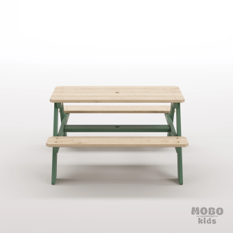 4-10 yaş grubuna uygun, birinci sınıf masif ahşaptan üretilmiş, 4 çocuk kapasiteli; anaokulu, oyun alanı ve balkon setleri için yüksek dayanımlı doğal ahşap keşif üssü. - Orman Yeşili - Görsel 5